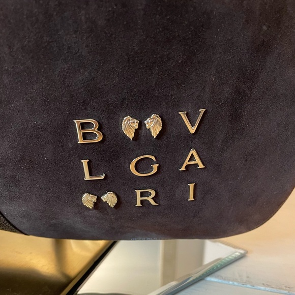 Bvlgari suede and patent leather two-way bag - Picture 6 of 16